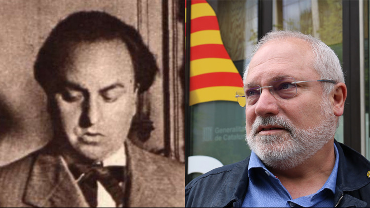El conseller de Cultura a l'exili, Ventura Gassol, i l'homòleg actual Lluís Puig
