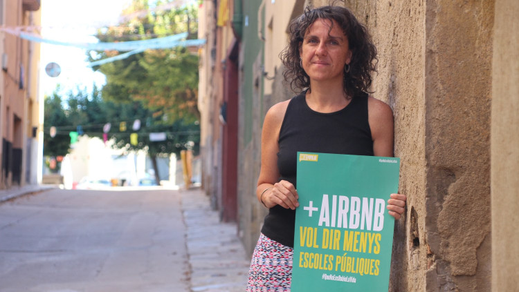 Montserrat Solà, antropòloga, és una de les impulsores de la campanya de la CUP Priorat per conscienciar sobre els problemes d'accés a l'habitatge.