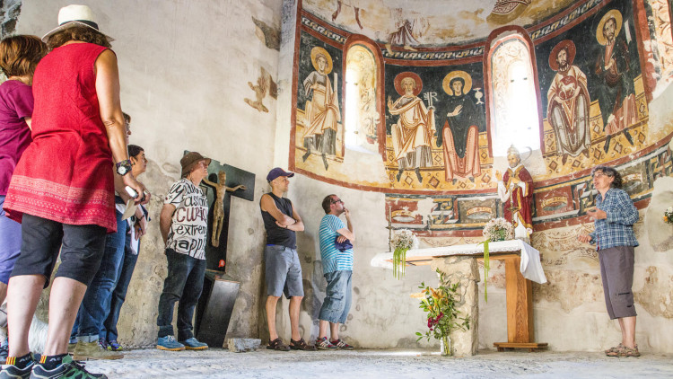 Sant Pere del Burgal, un dels escenaris de Joc de Dames. Font: Ecomuseu de les Valls d’Àneu – Oriol Riart