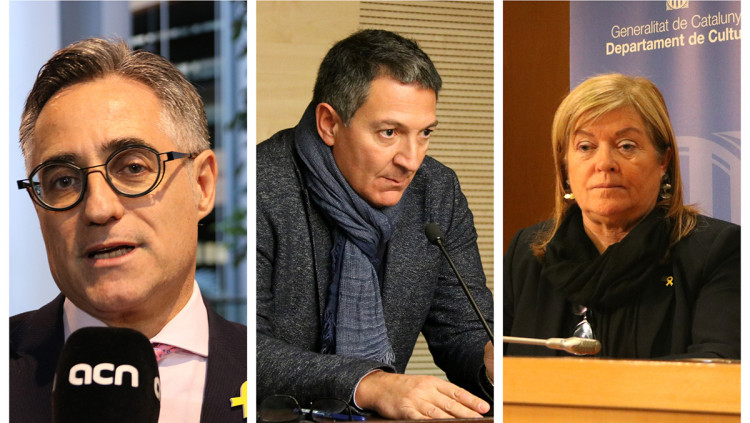 Els nous consellers Ramon Tremosa, Miquel Sàmper i Àngels Ponsa. Agència Catalana de Notícies