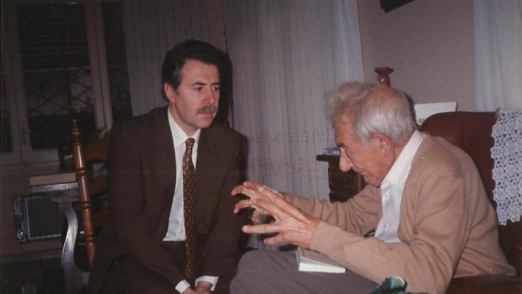 Narcís Garolera amb Joan Coromines
