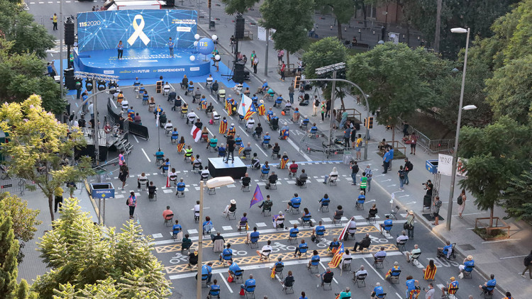 Concentració central de l'ANC a Barcelona. Agència Catalana de Notícies