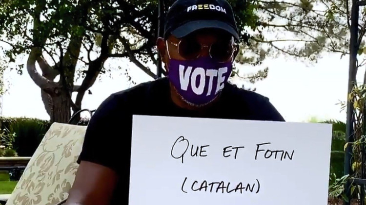Samuel L.Jackson, dedicant unes paraules en català a Donald Trump. Samuel L.Jackson