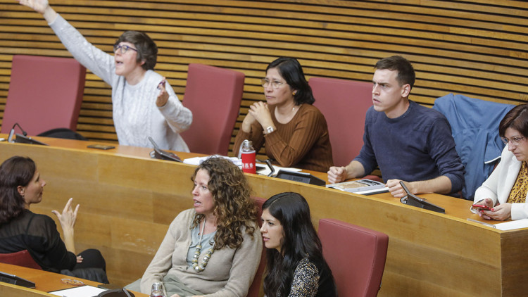 Diputats de Podem a les Corts Valencianes. Europa Press