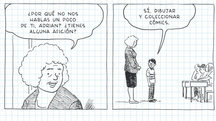 Una de les pàgines de 'La soledad del dibujante', d'Adrian Tomine