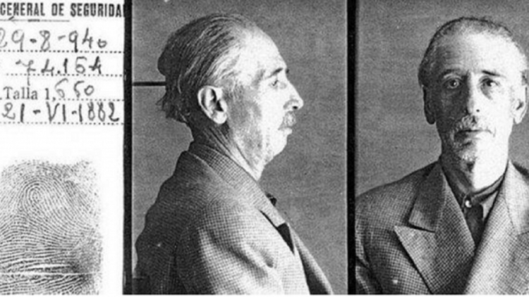 Fitxa policial del president Companys