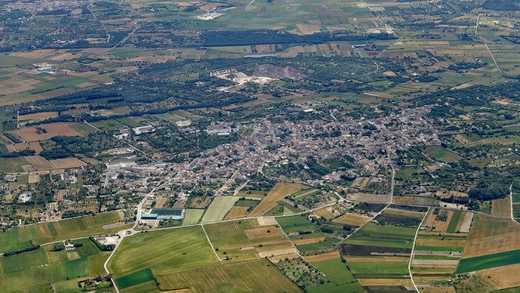 Panoràmica de Maria de la Salut, localitat mallorquina