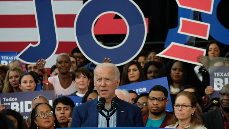 Joe Biden en un acte de campanya. Europa Press