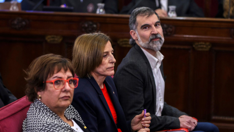 Dolors Bassa, Carme Forcadell i Jordi Cuixart seuen al Tribunal Suprem. Agència Catalana de Notícies