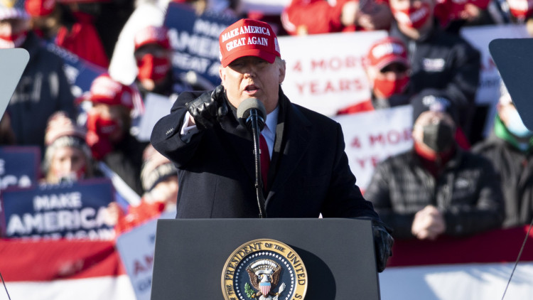 Donald Trump en l'últim míting de la campanya. Europa Press