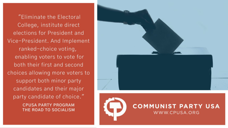 El Communist Party dels Estats Units demana el vot a les eleccions. Twitter @communistsusa