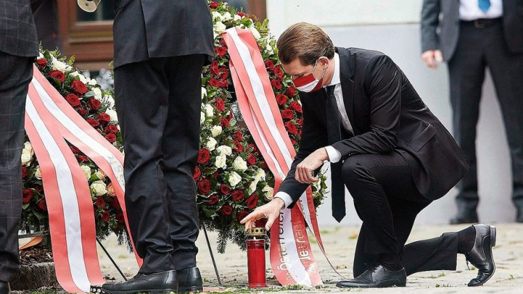 El canceller austríac Sebastian Kurz, de dol pels atemptats. Der Spiegel
