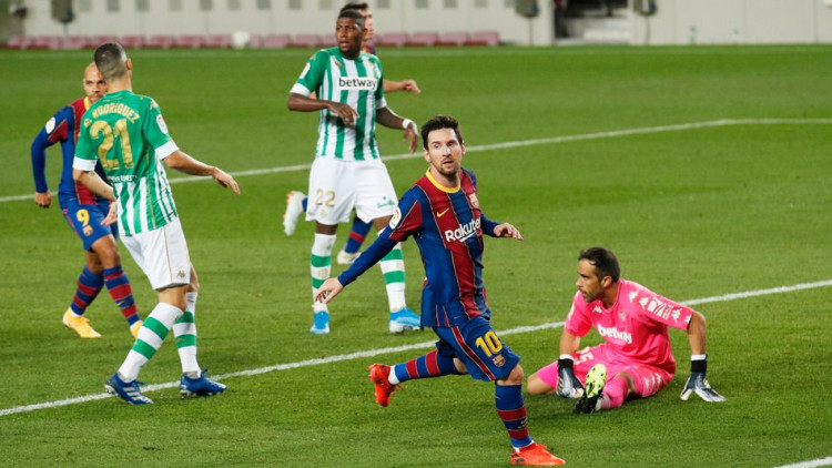 Messi en un partit contra el Betis. Der Spiegel