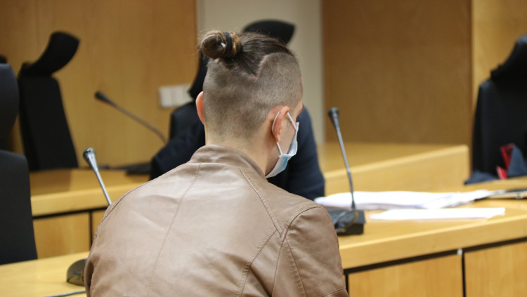 Dani Gallardo, a la sala del tribunal que el jutja per les protestes per la sentència de l'1-O a Madrid. Agència Catalana de Notícies