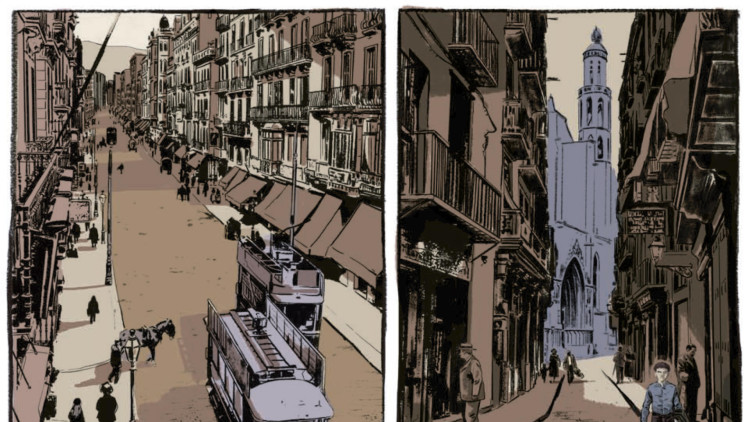 Pàgina de la novel·la gràfica 'La ciudad de los prodigios', de Claudio Stassi