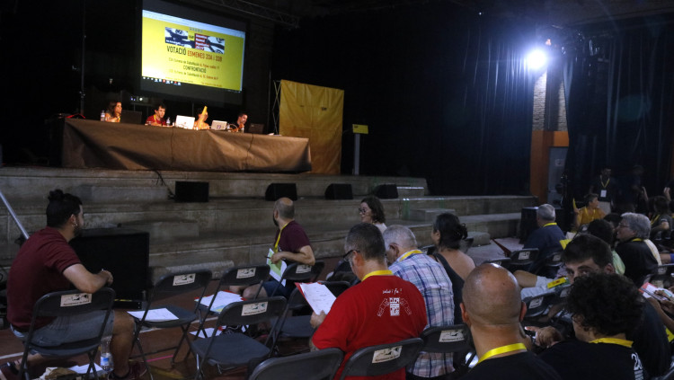 Assemblea Nacional de la CUP que s'ha fet a Celrà el 14 de juliol del 2019. Agència Catalana de Notícies