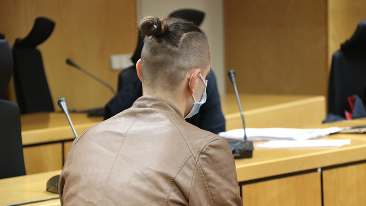 Dani Gallardo, a la sala del tribunal que el jutja per les protestes per la sentència de l'1-O a Madrid. Agència Catalana de Notícies