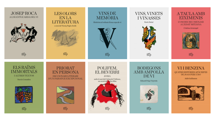 Els primers títols de la col·lecció Envinats, de l'editorial VIBOP
